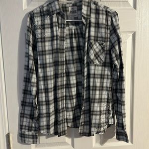 PINK by Victorias Secret plaid shirt with rhinestones